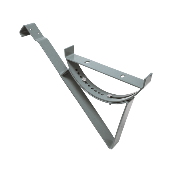 Galvanized, offset walkway and stair grating support